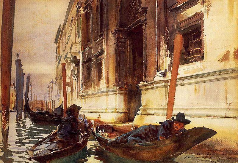 John Singer Sargent Gondolier's Siesta  by John Singer Sargent Private Colleciton Norge oil painting art